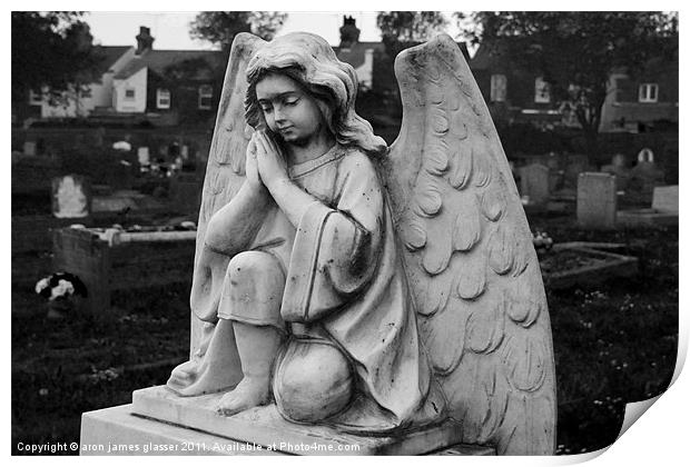 hatfield road cemetery angel Print by aron james glasser
