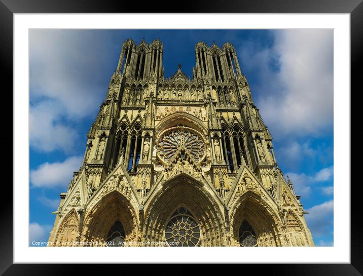 Notre-Dame Cathedral Reims Framed Mounted Print by Ann Biddlecombe