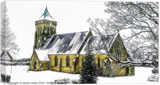 St Paul's Church Spennymoor, County Durham Canvas Print by simon cowan