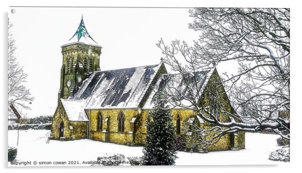 St Paul's Church Spennymoor, County Durham Acrylic by simon cowan