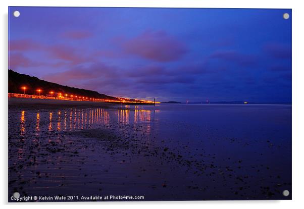 Beach reflection before sunrise Acrylic by Kelvin Futcher 2D Photography