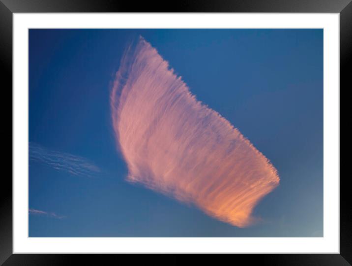 Cloud formation against a blue sky Framed Mounted Print by Rory Hailes