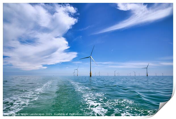Kentish Flats Offshore Wind Farm Print by Wight Landscapes