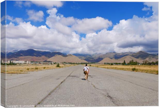 Abandoned airfield in Kyrgyzstan  Canvas Print by Lensw0rld 