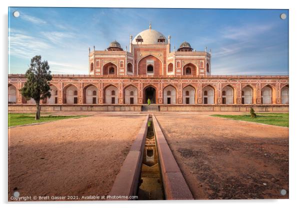 Humayun's Tomb, Delhi Acrylic by Brett Gasser