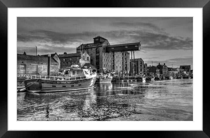 Port of Wells - view to the Gantry Framed Mounted Print by Sally Lloyd