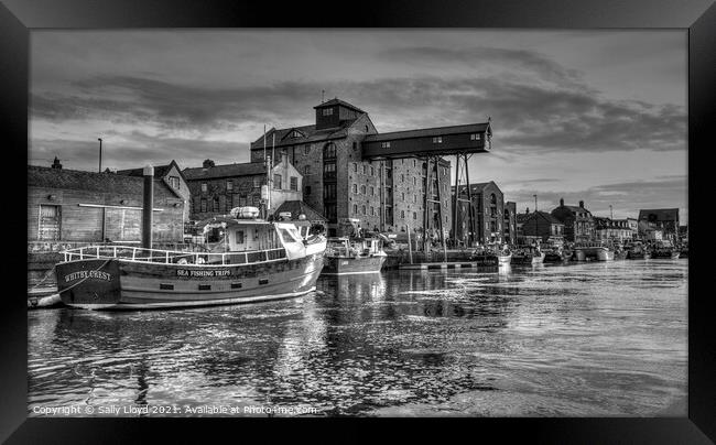 Port of Wells - view to the Gantry Framed Print by Sally Lloyd