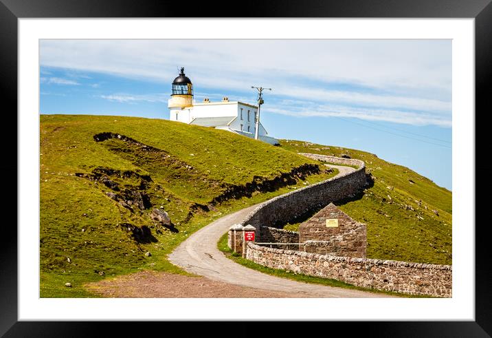 Stoer Lighthouse in the Scottish Highlands Framed Mounted Print by John Frid