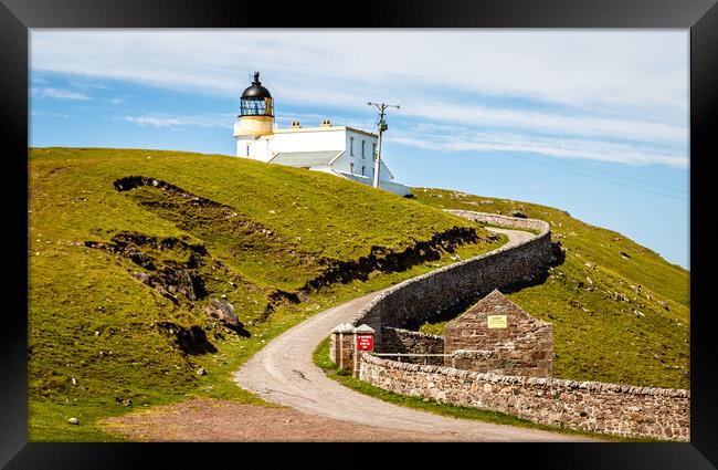 Stoer Lighthouse in the Scottish Highlands Framed Print by John Frid