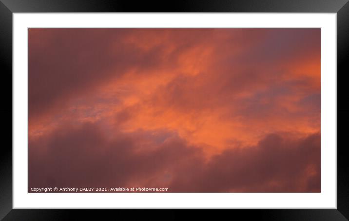 Sky cloud Framed Mounted Print by Anthony DALBY