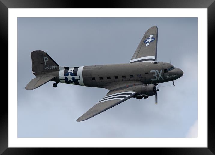 Douglas DC-3 Dakota Drag Em Oot Framed Mounted Print by J Biggadike