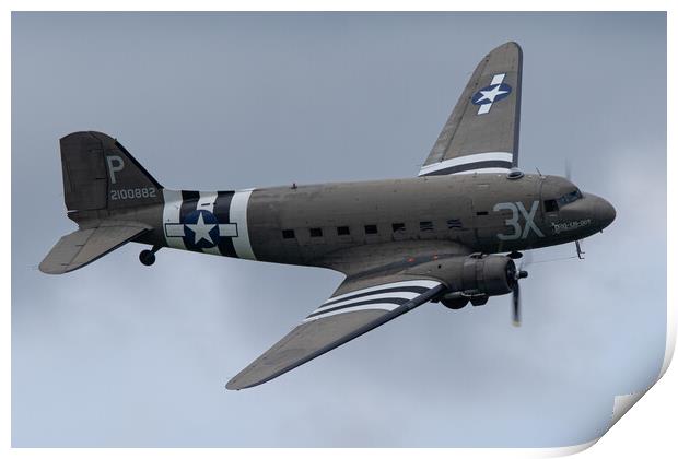 Douglas DC-3 Dakota Drag Em Oot Print by J Biggadike
