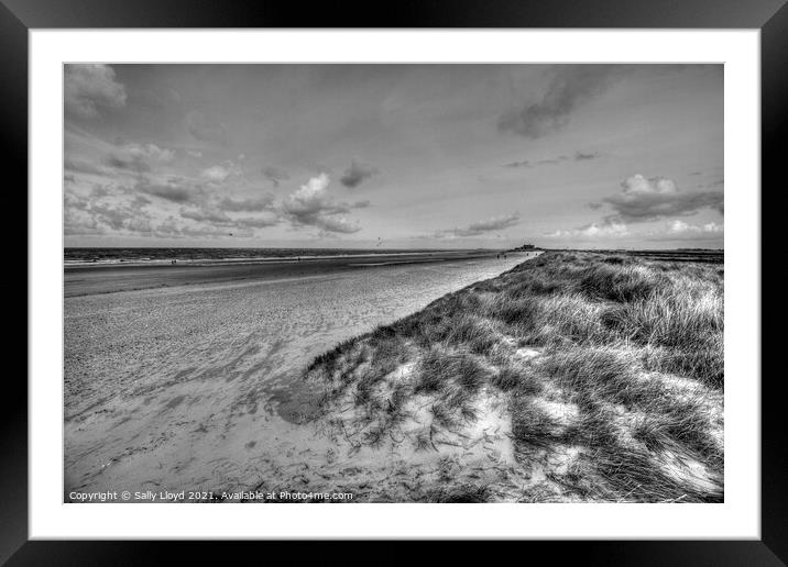 Brancaster - view to the east.  Framed Mounted Print by Sally Lloyd