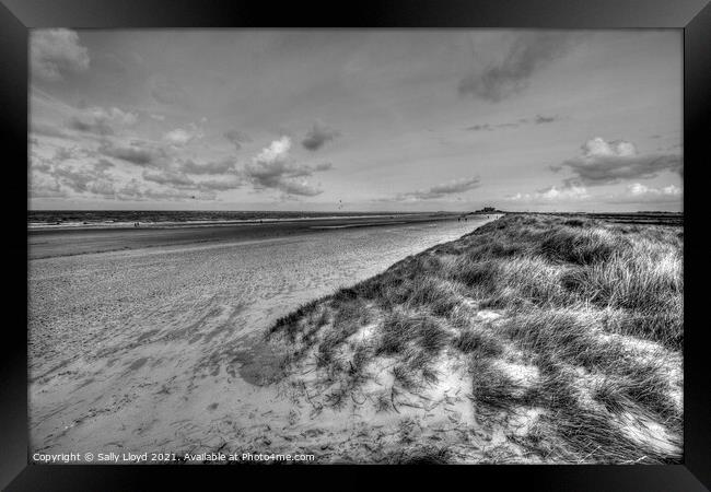 Brancaster - view to the east.  Framed Print by Sally Lloyd