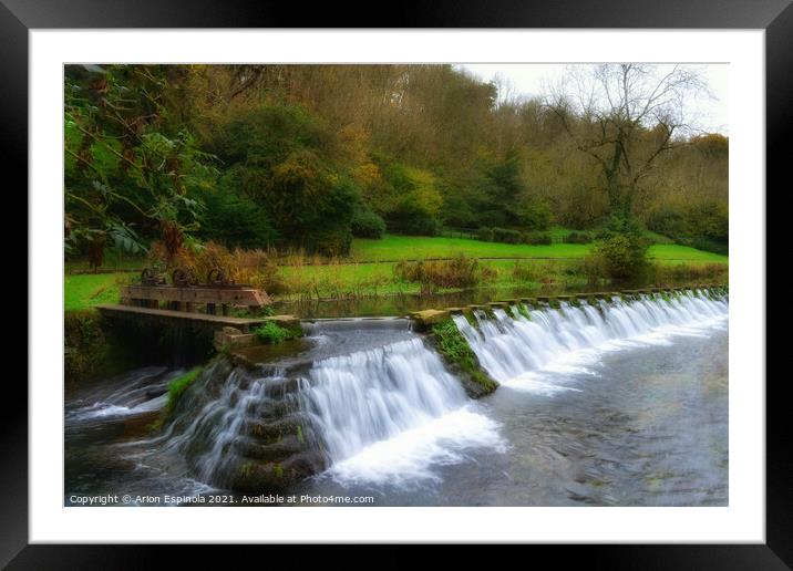 Waterfalls in the garden  Framed Mounted Print by Arion Espinola
