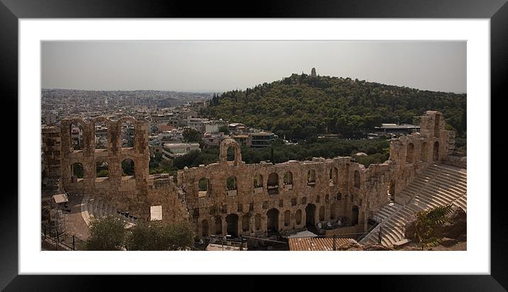 Looking South West from the Acropolis Framed Mounted Print by Tom Gomez