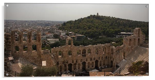 Looking South West from the Acropolis Acrylic by Tom Gomez