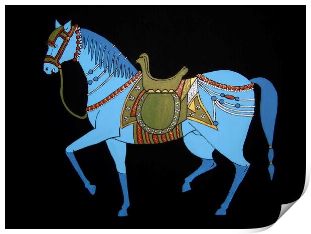 Mughal Horse Print by Stephanie Moore