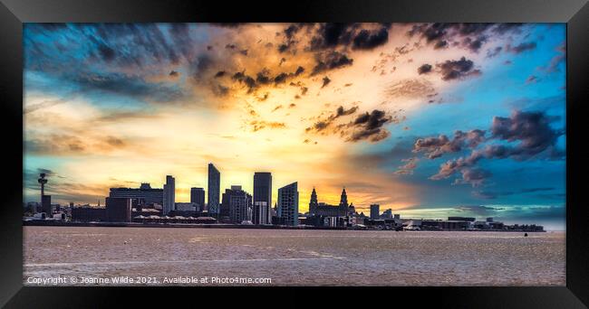 Liverpool Skyline Framed Print by Joanne Wilde