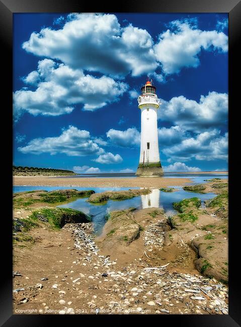New Brighton Lighthouse Framed Print by Joanne Wilde