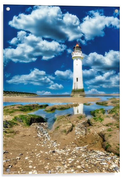 New Brighton Lighthouse Acrylic by Joanne Wilde