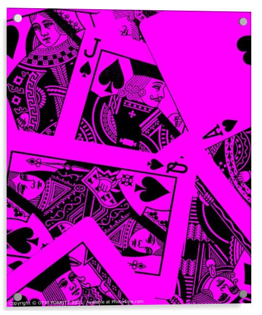 Playing Cards 2 Black Acrylic by OTIS PORRITT