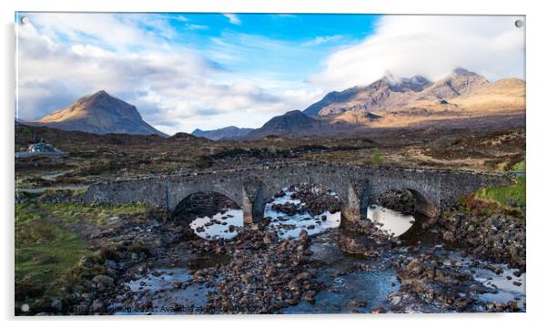 The Cuillin range Isle of Skye Acrylic by stuart bingham