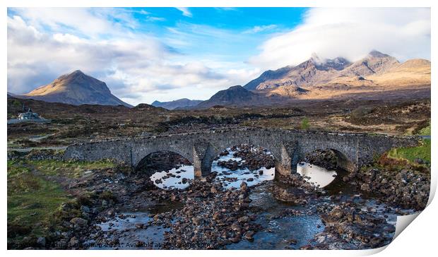 The Cuillin range Isle of Skye Print by stuart bingham