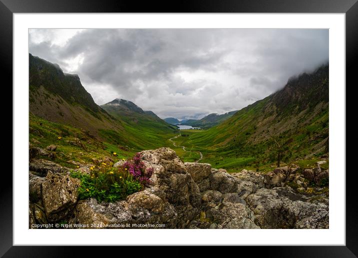 Buttermere from Warnscale Beck, Lake District, UK Framed Mounted Print by Nigel Wilkins