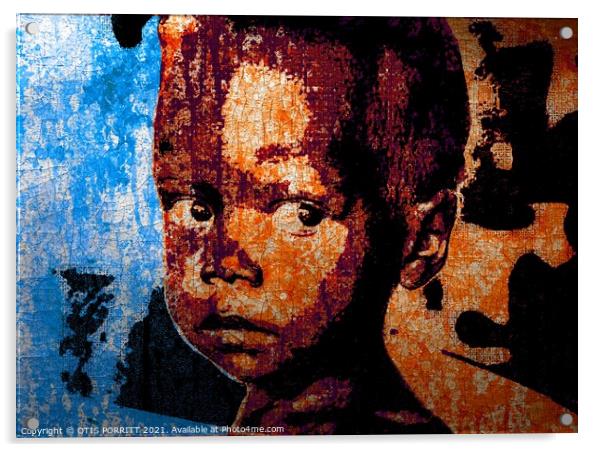 Children In War-Central African Republic 2 Acrylic by OTIS PORRITT