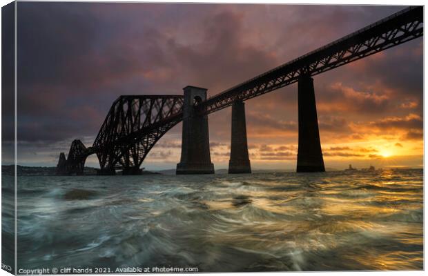 forth Rail Bridge at Sunrise Canvas Print by Scotland's Scenery