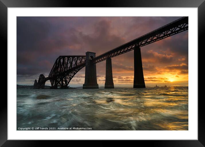 forth Rail Bridge at Sunrise Framed Mounted Print by Scotland's Scenery