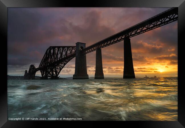 forth Rail Bridge at Sunrise Framed Print by Scotland's Scenery