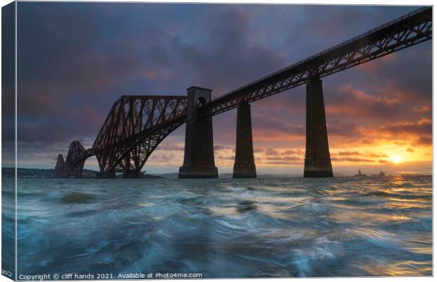 sunrise on the forth of firth. Canvas Print by Scotland's Scenery