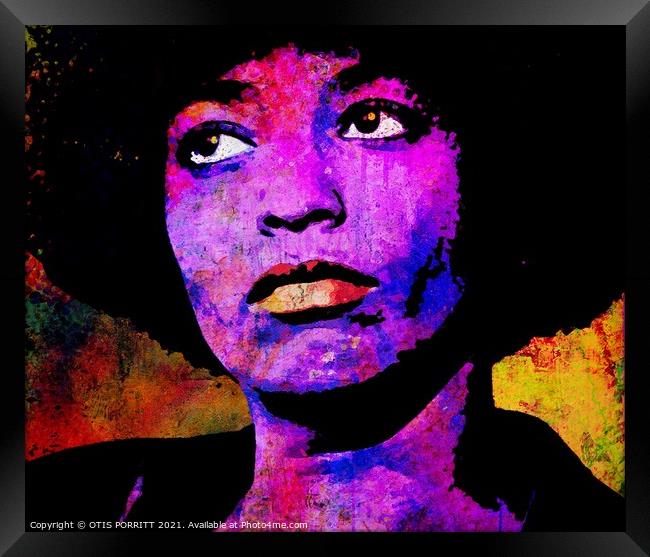 ANGELA DAVIS (2) Framed Print by OTIS PORRITT