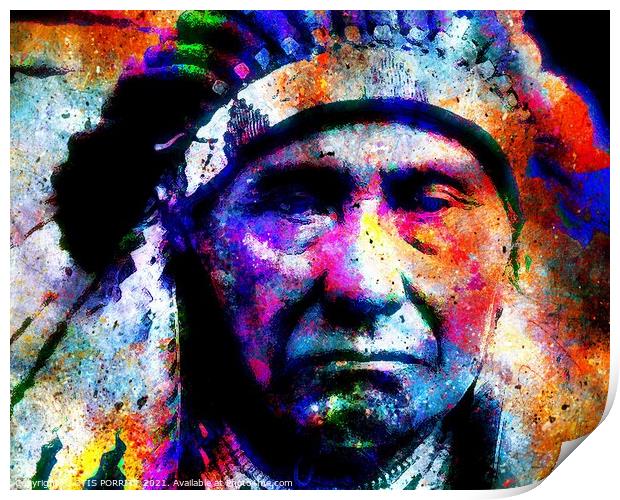 CHIEF JOSEPH-NEZ PERCE Print by OTIS PORRITT