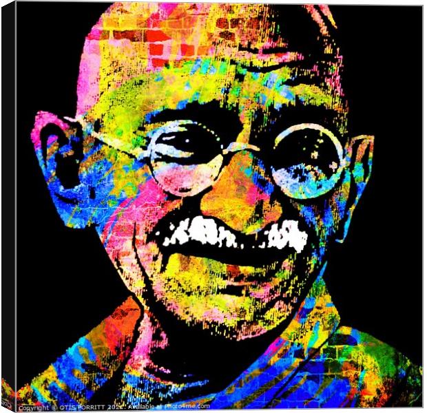 Mahatma Gandhi-3 Canvas Print by OTIS PORRITT