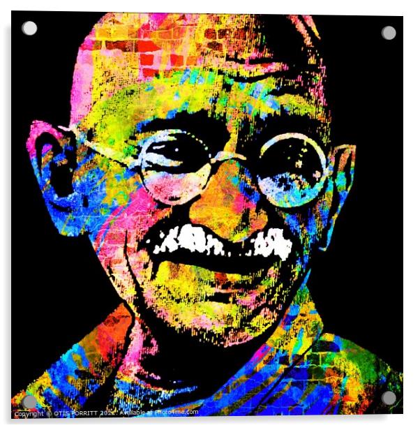 Mahatma Gandhi-3 Acrylic by OTIS PORRITT
