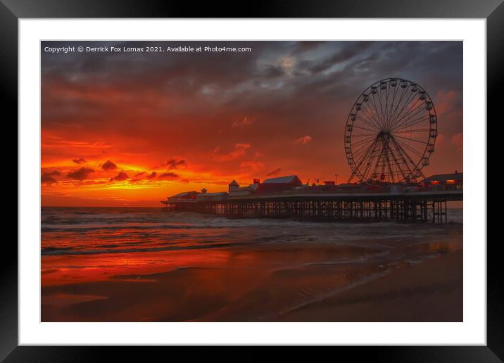 Blackpool Central Pier Framed Mounted Print by Derrick Fox Lomax