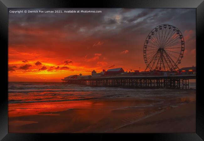 Blackpool Central Pier Framed Print by Derrick Fox Lomax