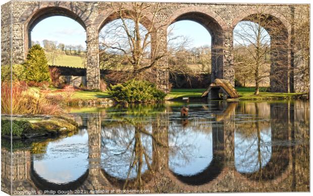 A Viaduct across water Canvas Print by Philip Gough