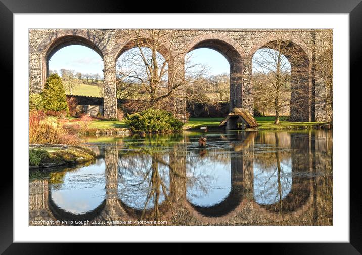 A Viaduct across water Framed Mounted Print by Philip Gough