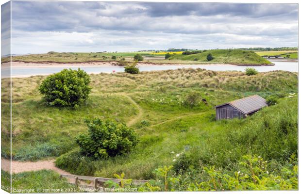 Across the Aln Estuary, Alnmouth Canvas Print by Jim Monk