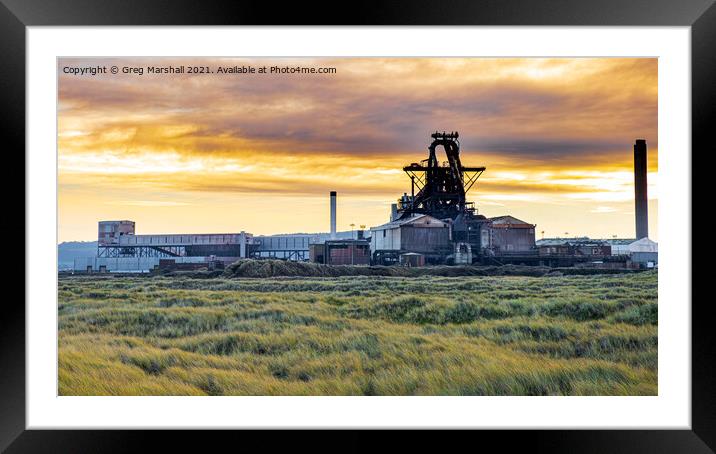 Redcar Steel works Blast Furnace  Framed Mounted Print by Greg Marshall