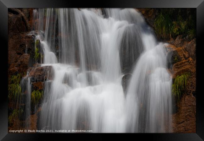 Waterfall close-up Framed Print by Paulo Rocha