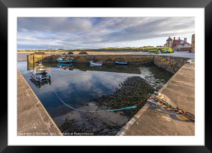 Beadnell Harbour Framed Mounted Print by Jim Monk