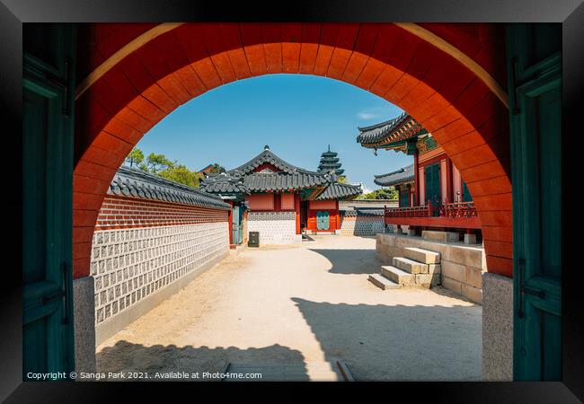 Gyeongbokgung Palace in Korea Framed Print by Sanga Park