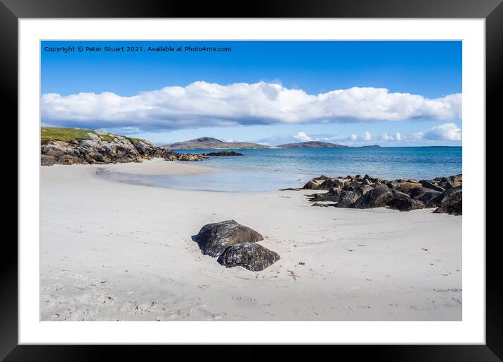 East Kilbride Beach on South Uist in the Outer Hebrides Framed Mounted Print by Peter Stuart