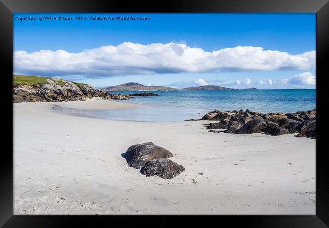 East Kilbride Beach on South Uist in the Outer Hebrides Framed Print by Peter Stuart