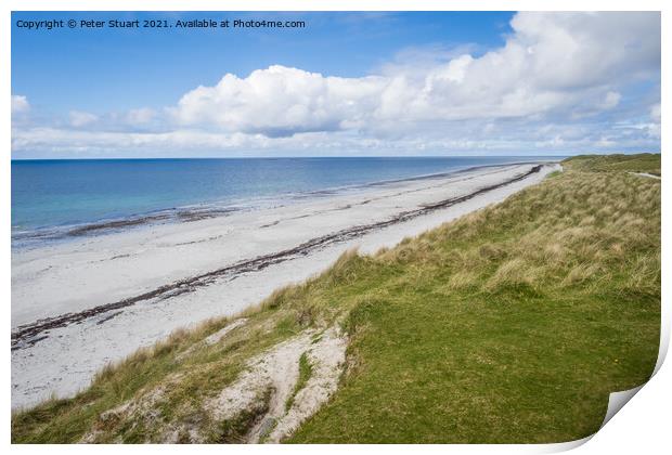 Howmore beach is found on the Isle of South Uist in the Outer He Print by Peter Stuart